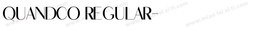 Quandco Regular字体转换